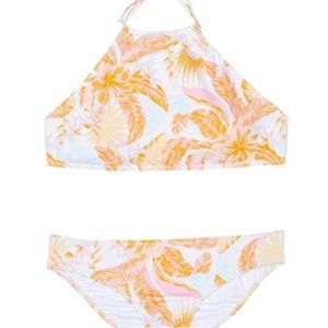 Billabong kids Tropical Punch High Neck Two-Piece Swim Set